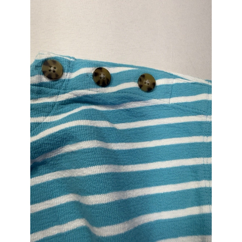 J. Jill Women's Sleeveless Boat Neck Knit 100% Cotton Striped Top S Petite - Picture 3 of 7